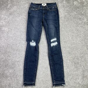 Paige Verdugo Jeans Women’s 25 Blue Ankle Skinny Low Rise Dark Denim Stretch